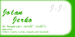 jolan jerko business card